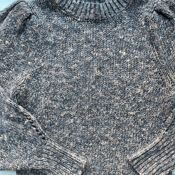 Madewell Balloon Sleeve Mock Neck Marled Sweater - Picture 8 of 8